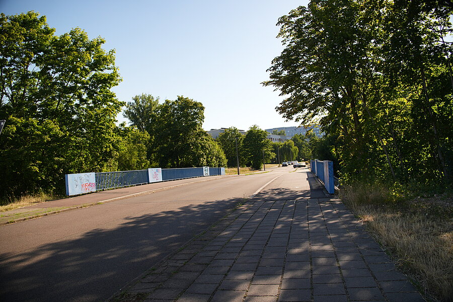 Zollrainbrücke, Neustadt, Geländer, Beton, weite Landschaft