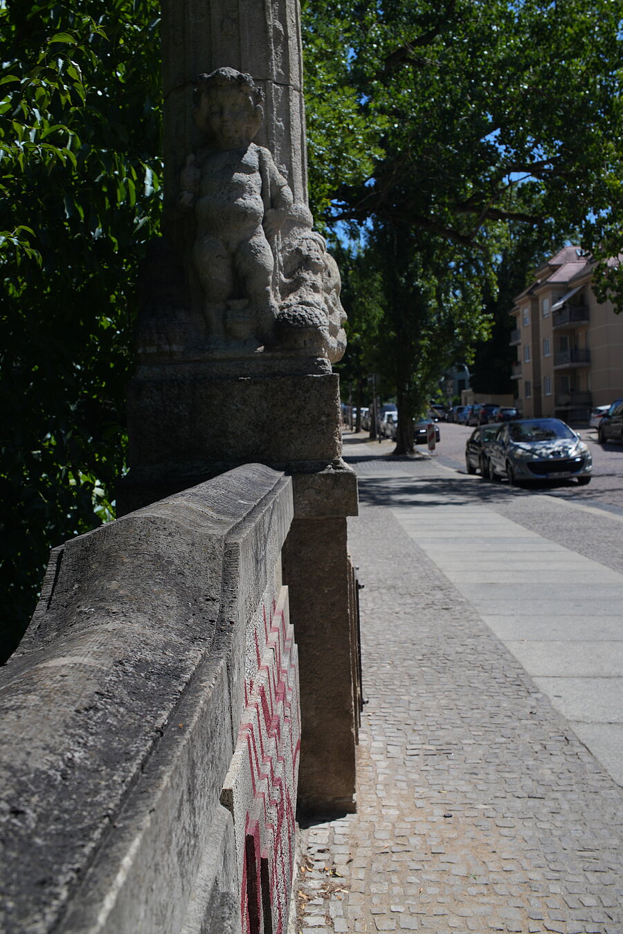 Steinmühlenbrücke, Reling, Steinbrücke, Brüstung, Halle