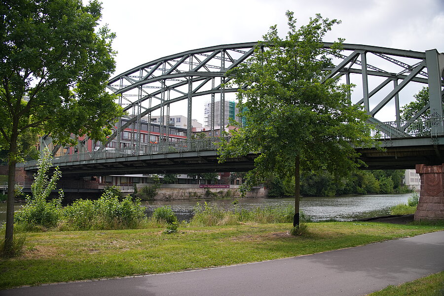 Genzmer Brücke, Brückenfest, Fußgänger, Auto, Überquerung, Grün, Natur